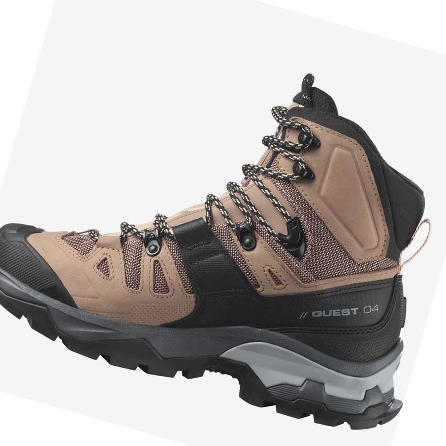 Salomon WoQUEST 4 GORE-TEX Túracipő Női Barna | HU 2843GSO